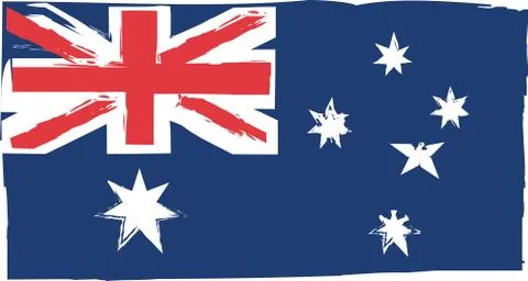 Abstract AUSTRALIAN flag or banner Stock Illustration