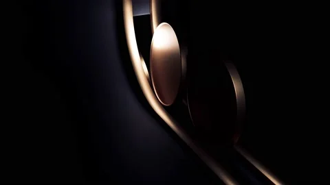 Abstract automatic mechanism with three flat disk shaped objects rolling from a Stock Footage 164919921