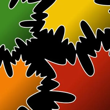 Abstract - autumn, fall colored maple leafs Stock Illustration