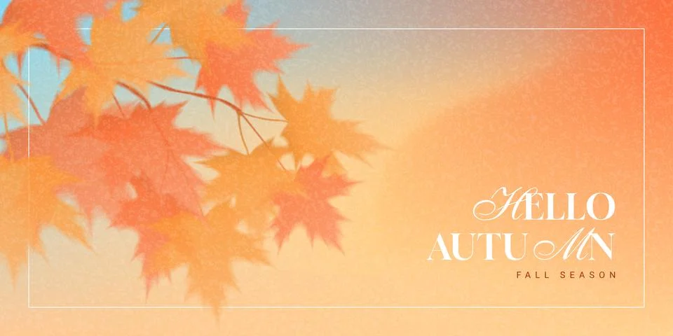 Abstract autumn gradient banner Stock Illustration