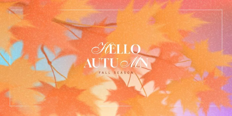 Abstract autumn gradient style banner Stock Illustration