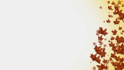 Abstract Autumn Leaves Falling Background Animation Stock Footage 142377656