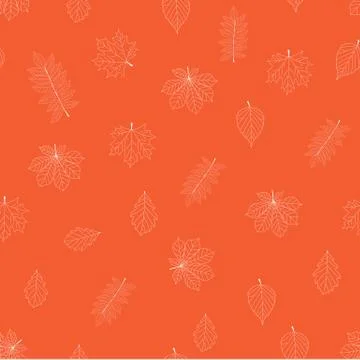 Abstract Autumn LeavesSeamless Pattern Background. Vector Illustration Illustrazione stock