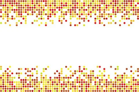Abstract autumn mosaic - vector background from circles copy space Stock Illustration