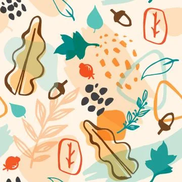 Abstract autumn pattern Stock Illustration