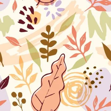 Abstract autumn seamless pattern Illustrazione stock