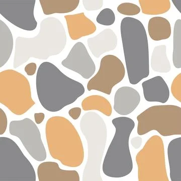 Abstract Autumn seamless pattern with spots or stones.  Stock Illustration