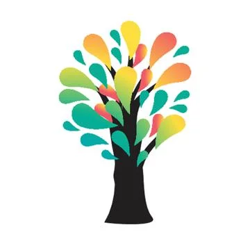 Abstract autumn tree Illustrazione stock