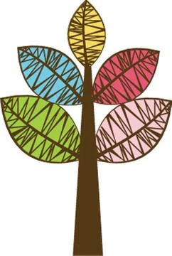 Abstract autumn tree Illustrazione stock