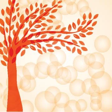 Abstract autumn tree Stock-Illustration