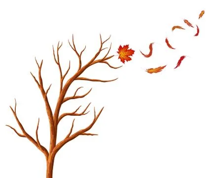 Abstract  autumn tree. Stock Illustration