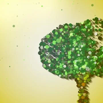 Abstract autumn tree Stock Illustration