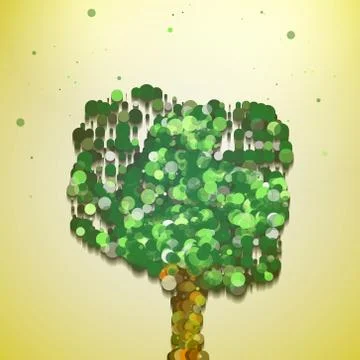 Abstract autumn tree Stock-Illustration