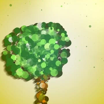 Abstract autumn tree Illustrazione stock