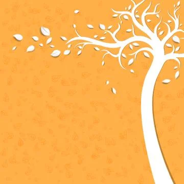 Abstract autumn tree Stock Illustration
