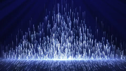 Abstract awards background of shining silver particles rising up. Stock Footage 258937588
