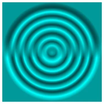 Abstract azure 3D rings. Vector design element. Stock Illustration