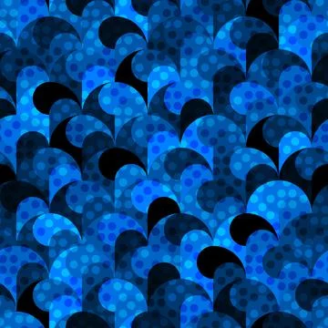 Abstract azure blue seamless pattern color background vector illustration Stock Illustration