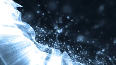 Abstract azure motion particles. Video stock 71651723