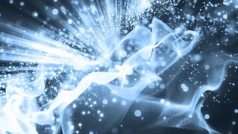 Abstract azure motion particles. Video stock 71651854