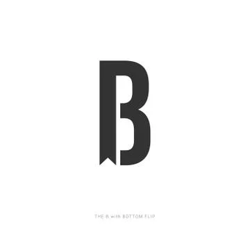 Abstract B letter with bookmark. Vector Illustration Stock Illustration