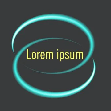 Abstract bacground with oval elements for text Stock Illustration