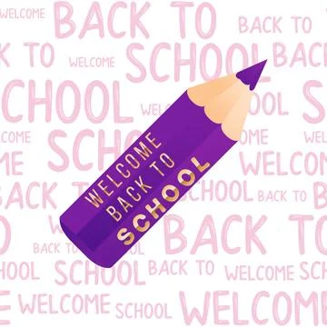 Abstract back to school background with short small pencil stationery supplies Stock Illustration