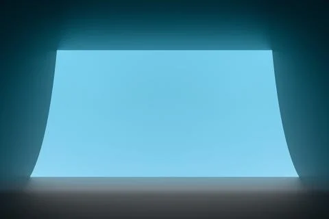 Abstract backdrop blue background. Minimal empty space. 3D rendering illustra 库存插图