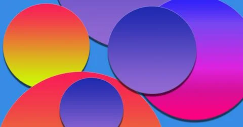 Abstract backdrop with circle geometric layers for art banner Stock Illustration