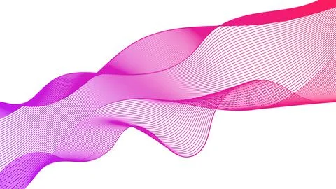 Abstract backdrop with colorful wave gradient lines Stock Illustration