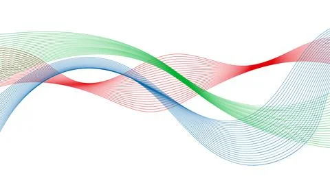 Abstract backdrop with colorful wave gradient lines Stock Illustration