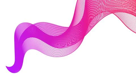 Abstract backdrop with colorful wave gradient lines Stock Illustration