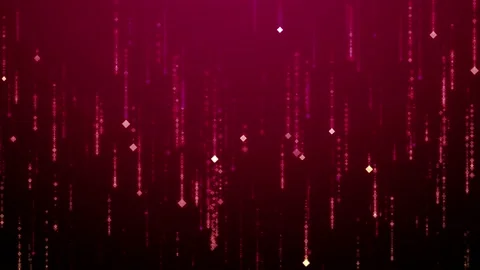 Abstract backdrop fiery particles raindrops with glowing trails falling down. Stock Footage 152558144