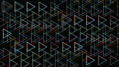 Abstract Backdrop With Glow Triangles Shapes Geometric Pattern Stock Footage 119590265