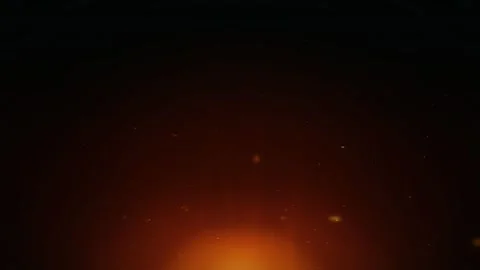 Abstract backdrop with glowing amber light at the bottom edge and floating .. Stock Footage 346103349