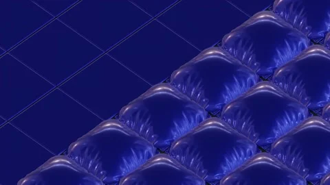 Abstract Backdrop With Inflating Blue Pillows Stock Footage 149816447