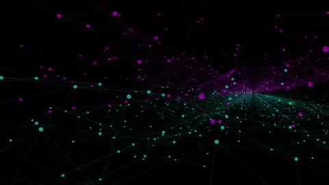 Abstract Backdrop Inside A Digital Network Stock Footage 141968565