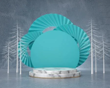 Abstract backdrop podium for product display showcase 3d background rendering Stock Photos