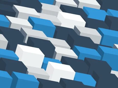 Abstract backdrop with random cubes Stock Illustration