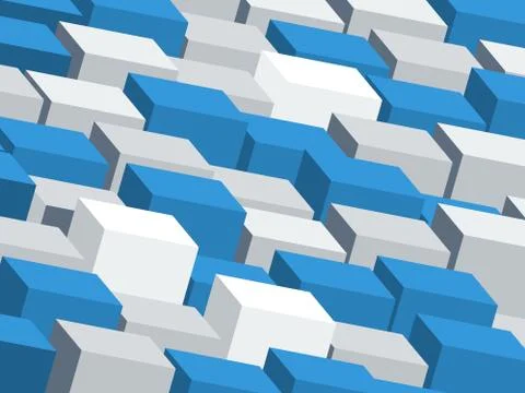 Abstract backdrop with random cubes Illustrazione stock