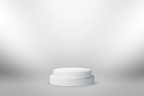 Abstract backdrop stand circle grey background.Graphic Minimal Empty room Stockillustratie
