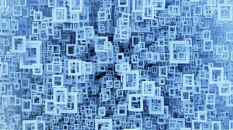 Abstract backgound square frame rectangle shapes design window pattern 3D ill Stock Illustration