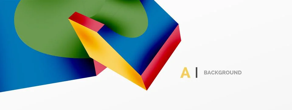 Abstract background - 3d abstract shape. Wallpaper for concept of AI technology Stock Illustration