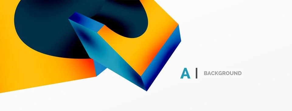 Abstract background - 3d abstract shape. Wallpaper for concept of AI technology イラスト素材