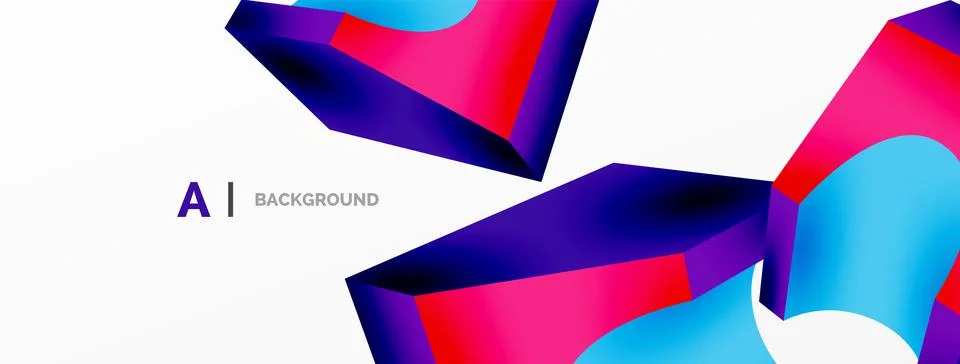 Abstract background - 3d abstract shape. Wallpaper for concept of AI technology Stock Illustration