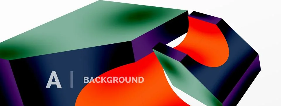 Abstract background - 3d abstract shape. Wallpaper for concept of AI technology イラスト素材