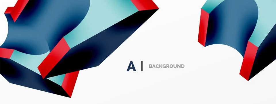 Abstract background - 3d abstract shape. Wallpaper for concept of AI technology イラスト素材