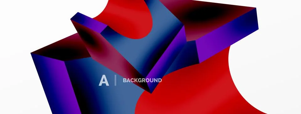 Abstract background - 3d abstract shape. Wallpaper for concept of AI technology 스톡 일러스트