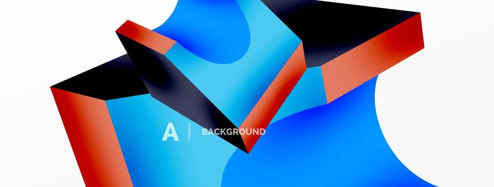 Abstract background - 3d abstract shape. Wallpaper for concept of AI technology イラスト素材