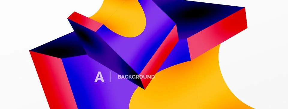 Abstract background - 3d abstract shape. Wallpaper for concept of AI technology イラスト素材